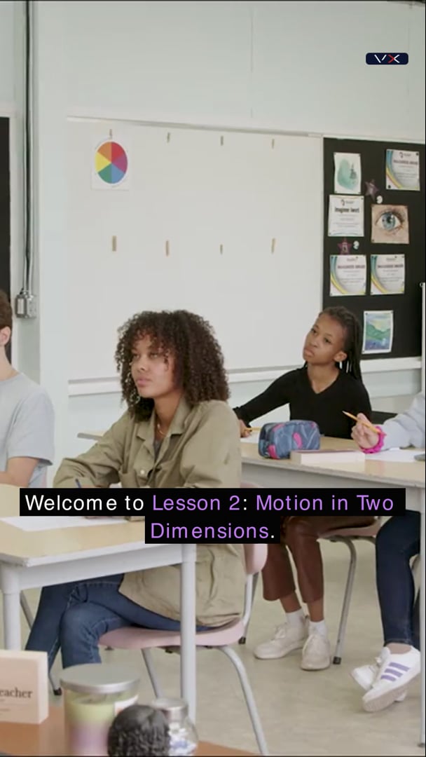 Opening frame from Motion in two dimensions, Grade 11 Physical Sciences