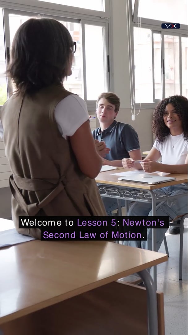 Opening frame from Newtons second law of motion, Grade 11 Physical Sciences